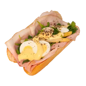 Broodje beenham-asperge